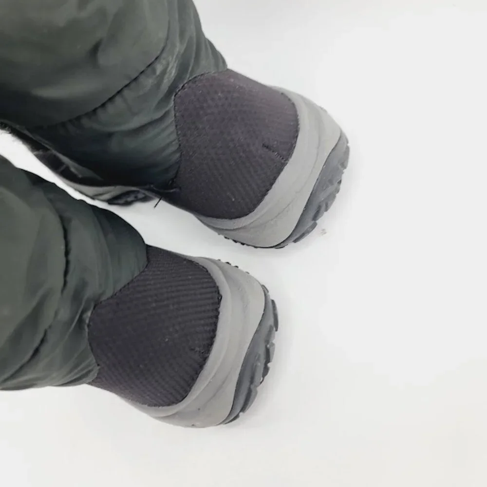 The North Face Girl's‎ Black Nuptse Fur Ankle Winter Snow Boot Size 4
